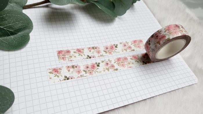 Washi Tape rosa Blumen
